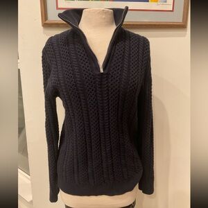 Reiss Alexis Dark Blue Half Zip Sweater